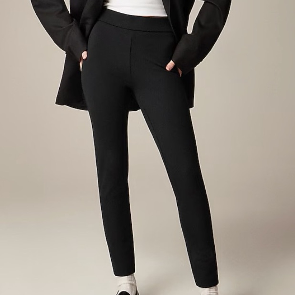 J Crew Pixie Ponte Pants Womens 0R Skinny Ankle Pull-On Zip Back Stretch Legging